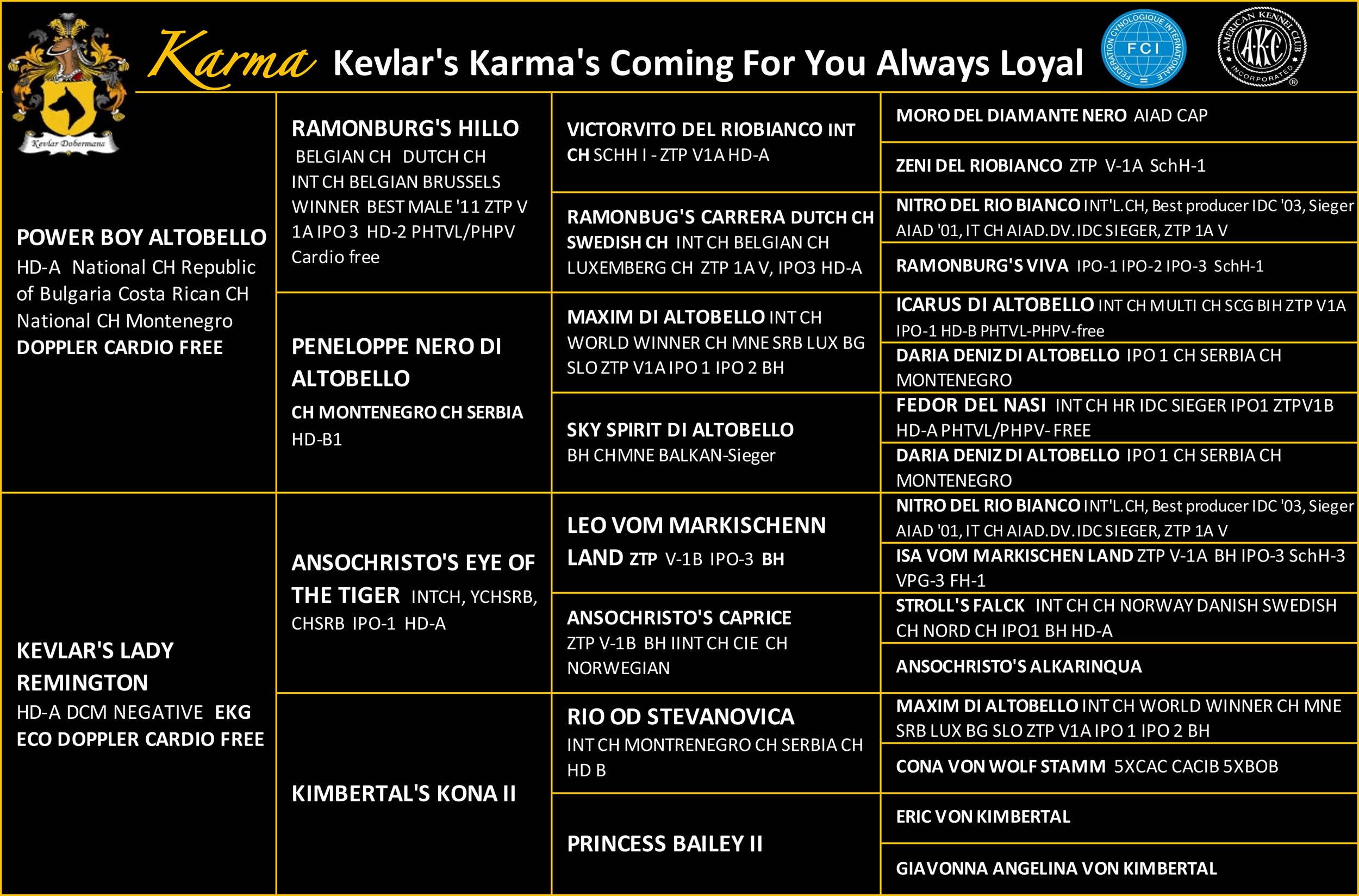 Kevlar's Karma's Coming For You Always Loyal